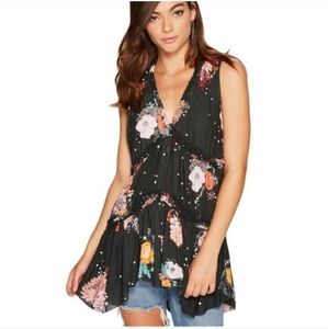 Free People Tiered Floral Tunic